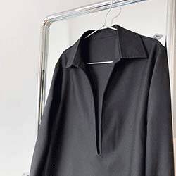 Chemise femme col V manches longues