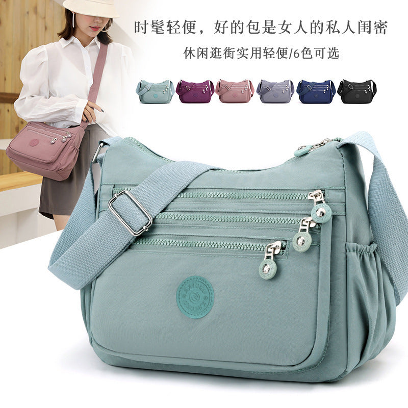 Sac Bandoulière en Nylon Multi-Poches – Léger & Grande Capacité