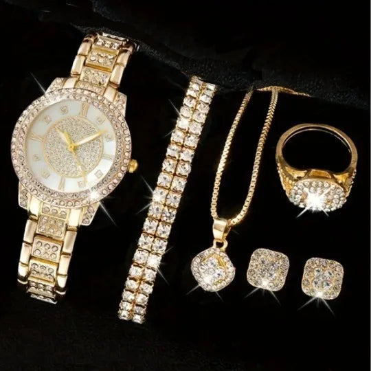 Montre femme à strass cadran romain