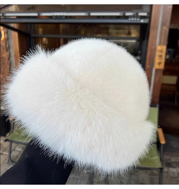 Bonnet fausse fourrure femme