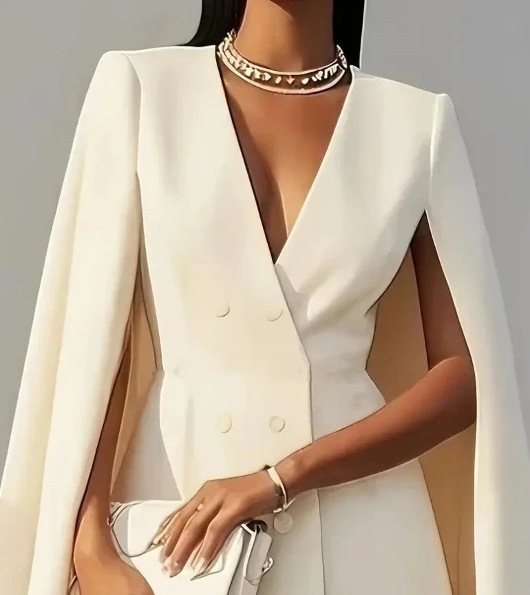 Robe élégante avec cape femme