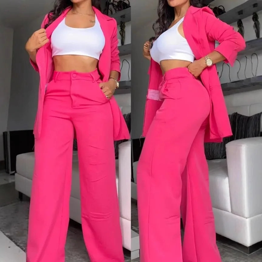 Ensemble tailleur femme blazer et pantalon
