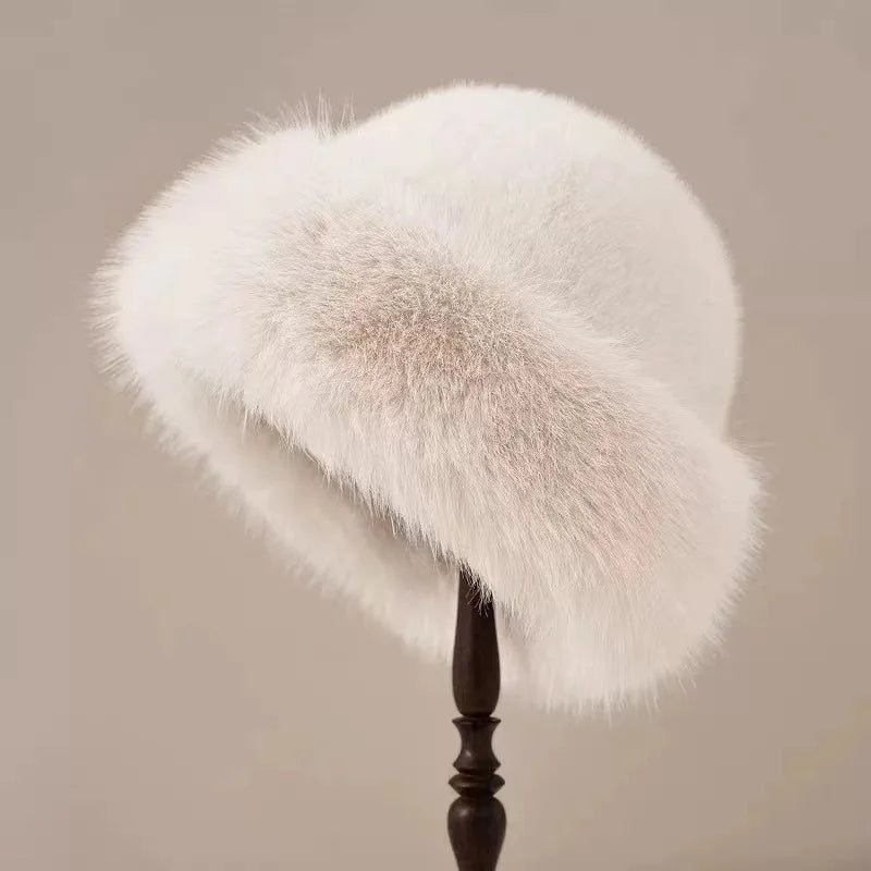 Bonnet fausse fourrure femme