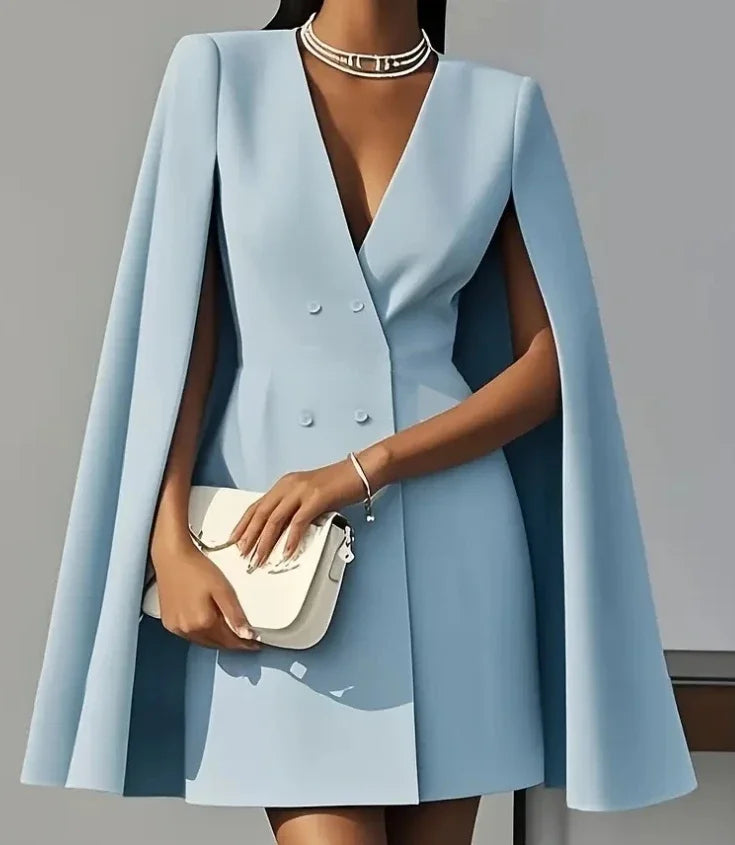Robe élégante avec cape femme