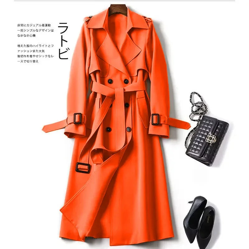Manteau long femme élégant coupe ample – vue 9