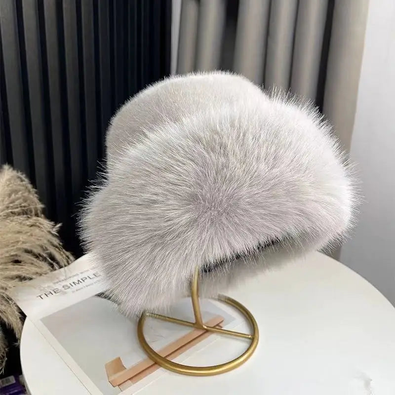 Bonnet fausse fourrure femme