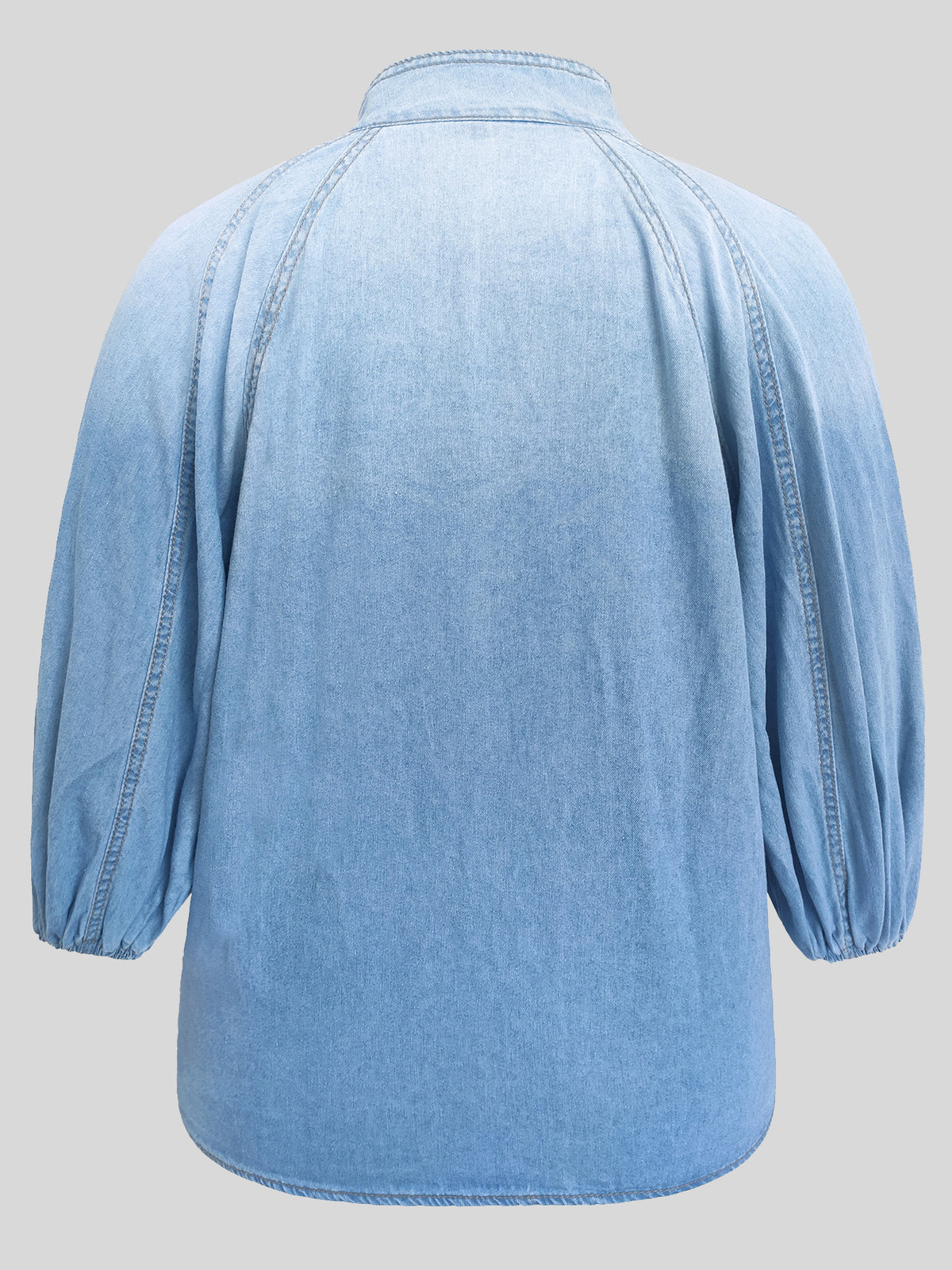 Haut en jean femme manches bouffantes