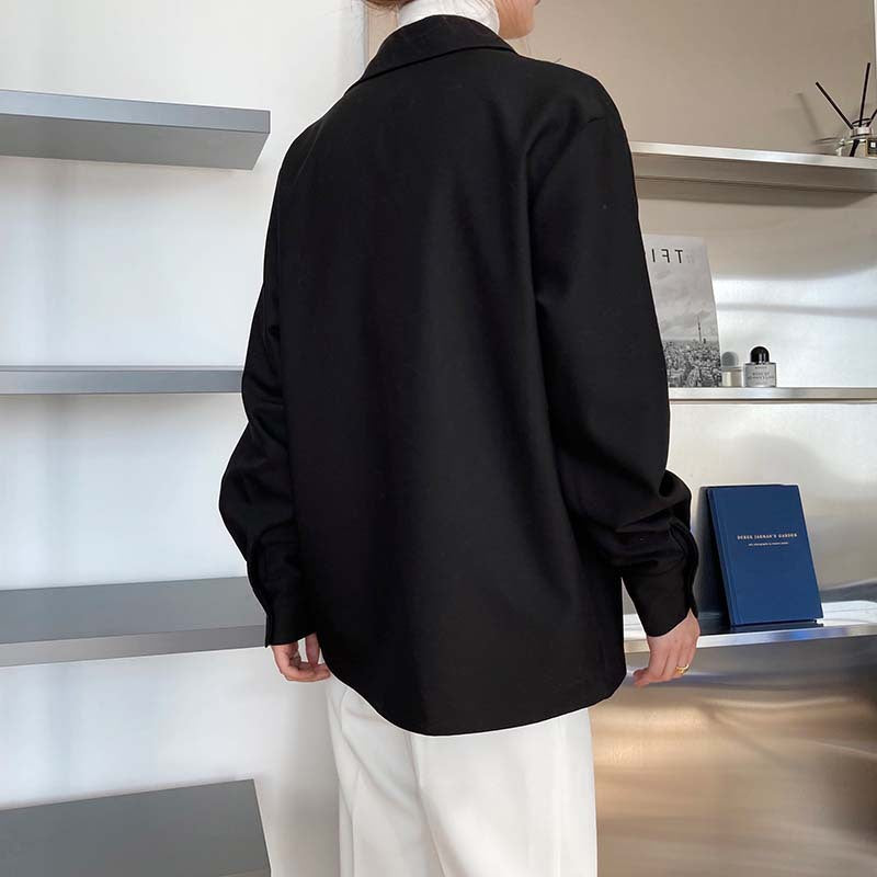 Chemise Femme Col V à Manches Longues – Légère & Élégante