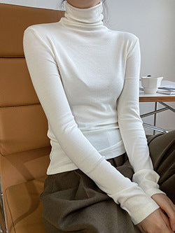 Chemise femme col V manches longues