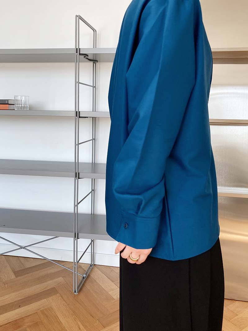 Chemise femme col V manches longues