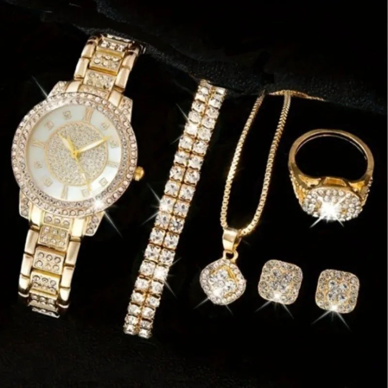 Montre femme à strass cadran romain