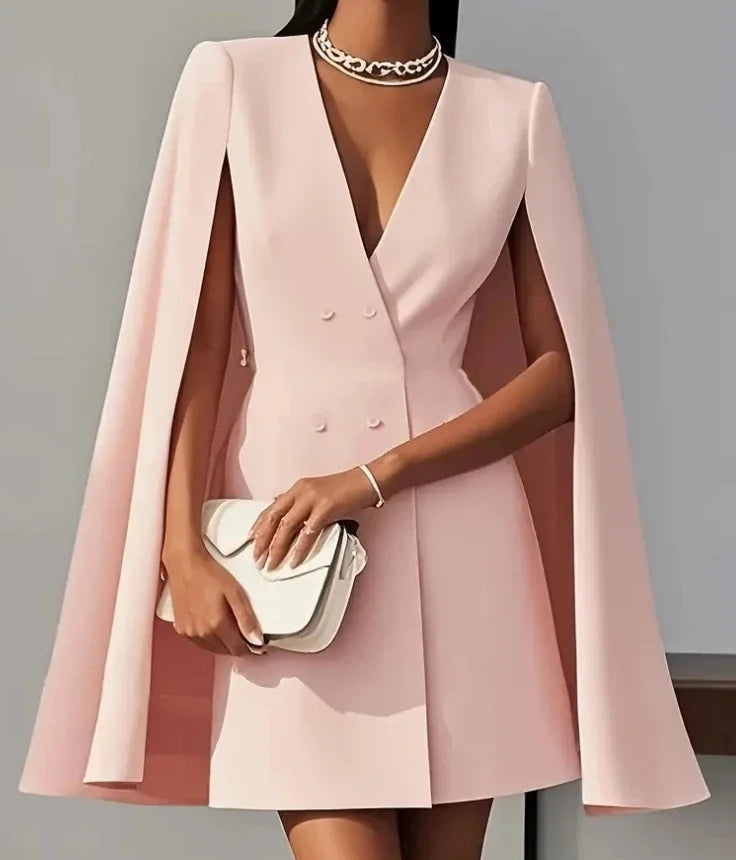 Robe élégante avec cape femme