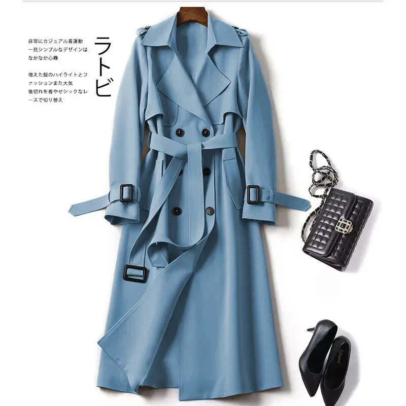 Manteau long femme élégant coupe ample – vue 5