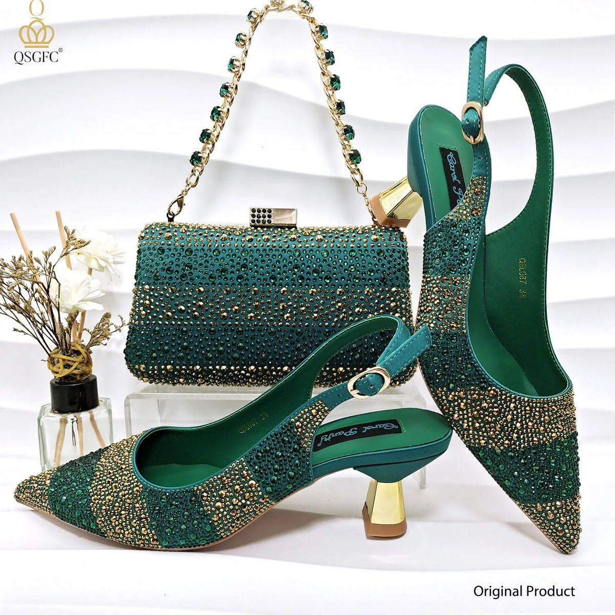 Ensemble sac à main et chaussures à talons assortis – AMINA MODE
