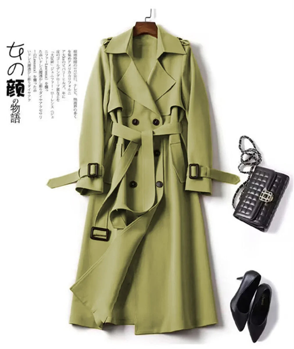 Manteau long femme élégant coupe ample – vue 10
