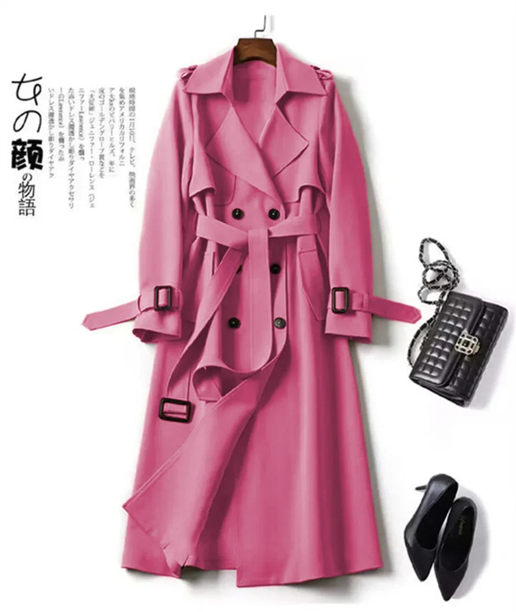 Manteau long femme élégant coupe ample – vue 11