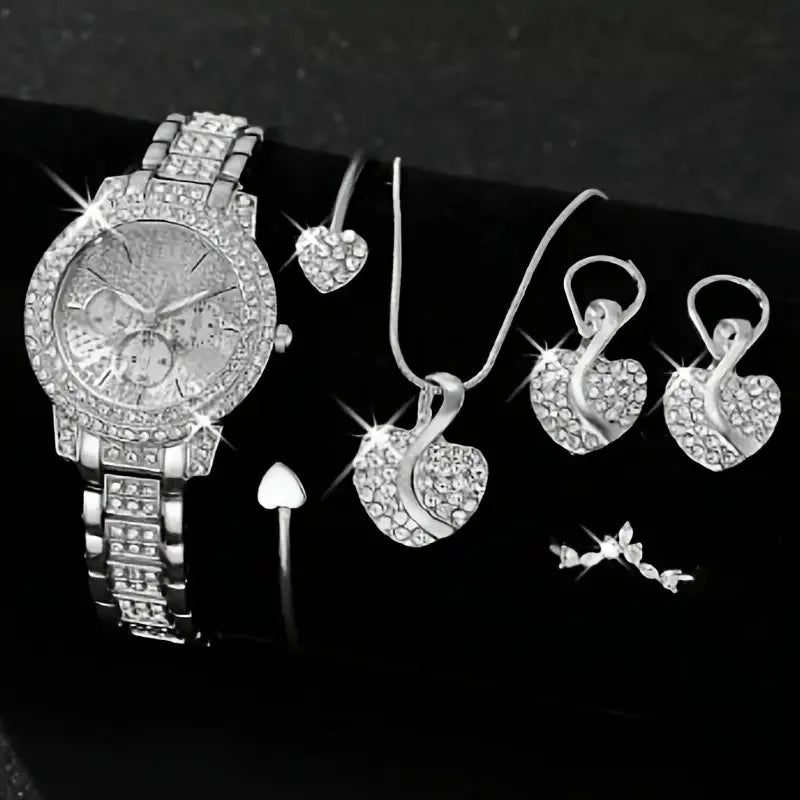 Montre femme à strass cadran romain