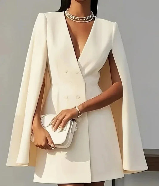 Robe élégante avec cape femme – AMINA MODE