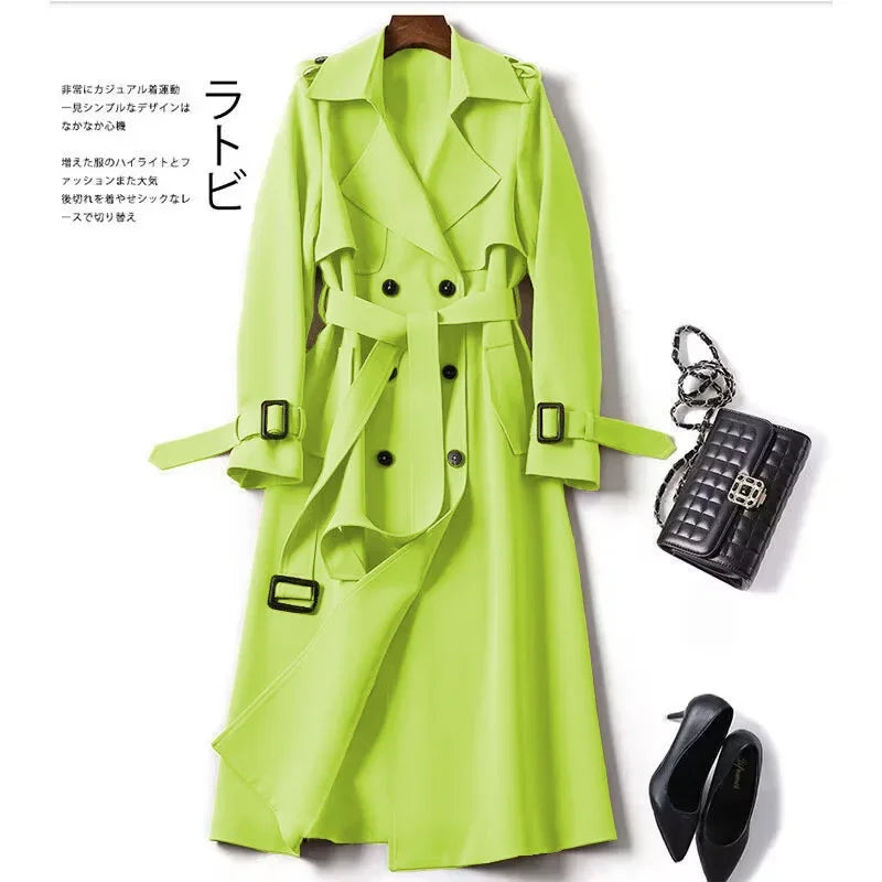 Manteau long femme élégant coupe ample – vue 13