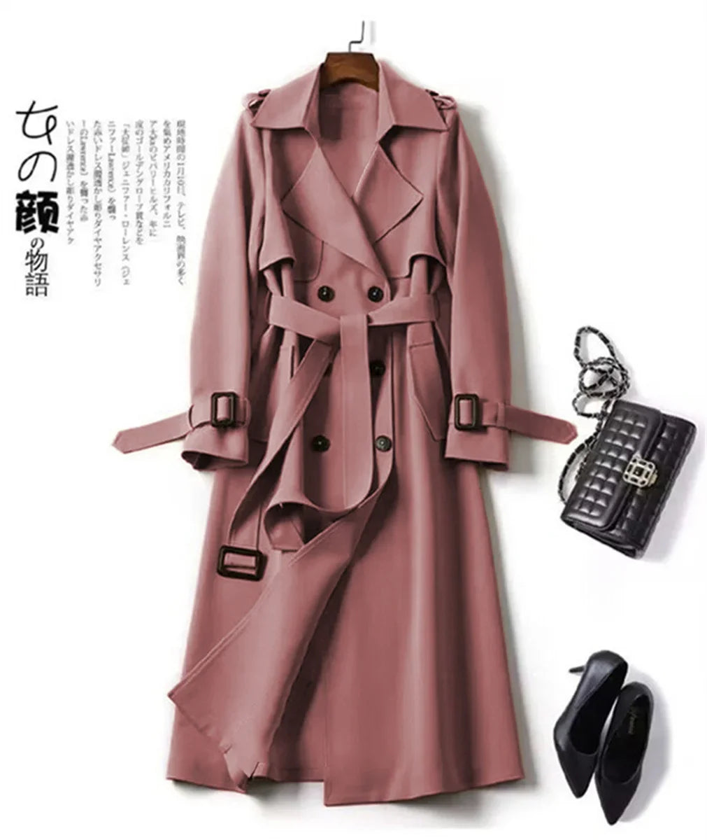 Manteau long femme élégant coupe ample – vue 8