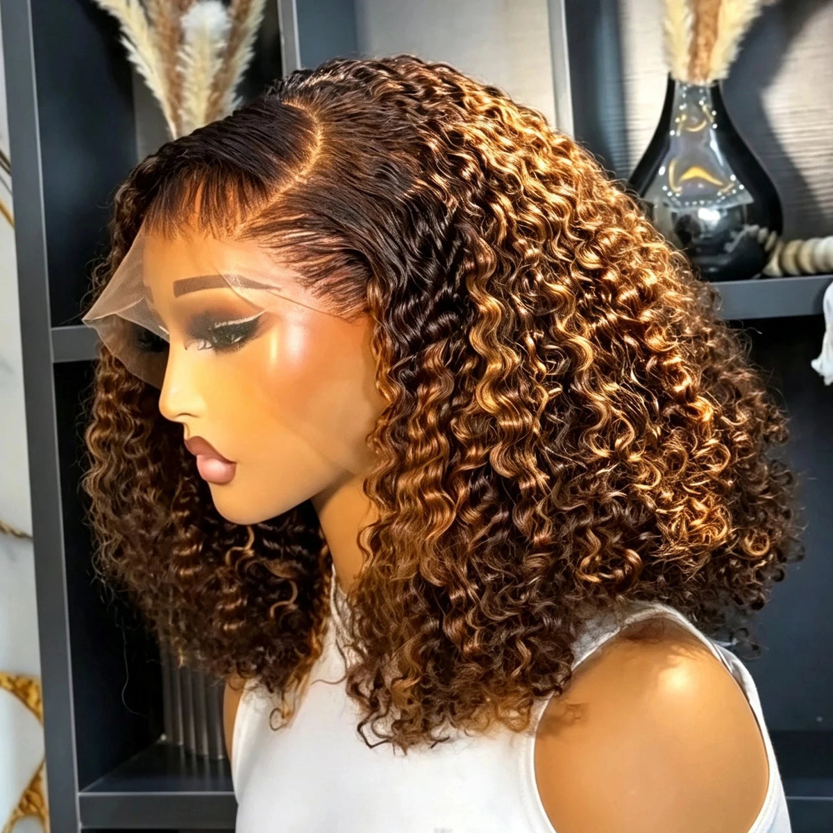 Perruque courte bouclée bob femme – AMINA MODE