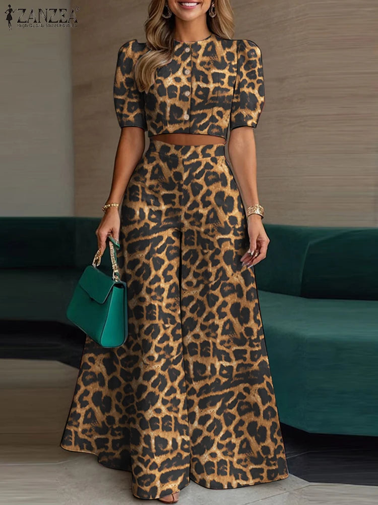 Ensemble femme haut court et pantalon large