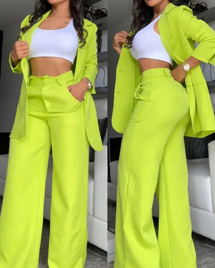 Ensemble tailleur femme blazer et pantalon