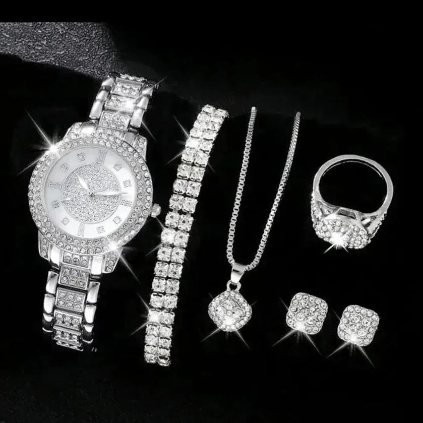 Montre femme à strass cadran romain