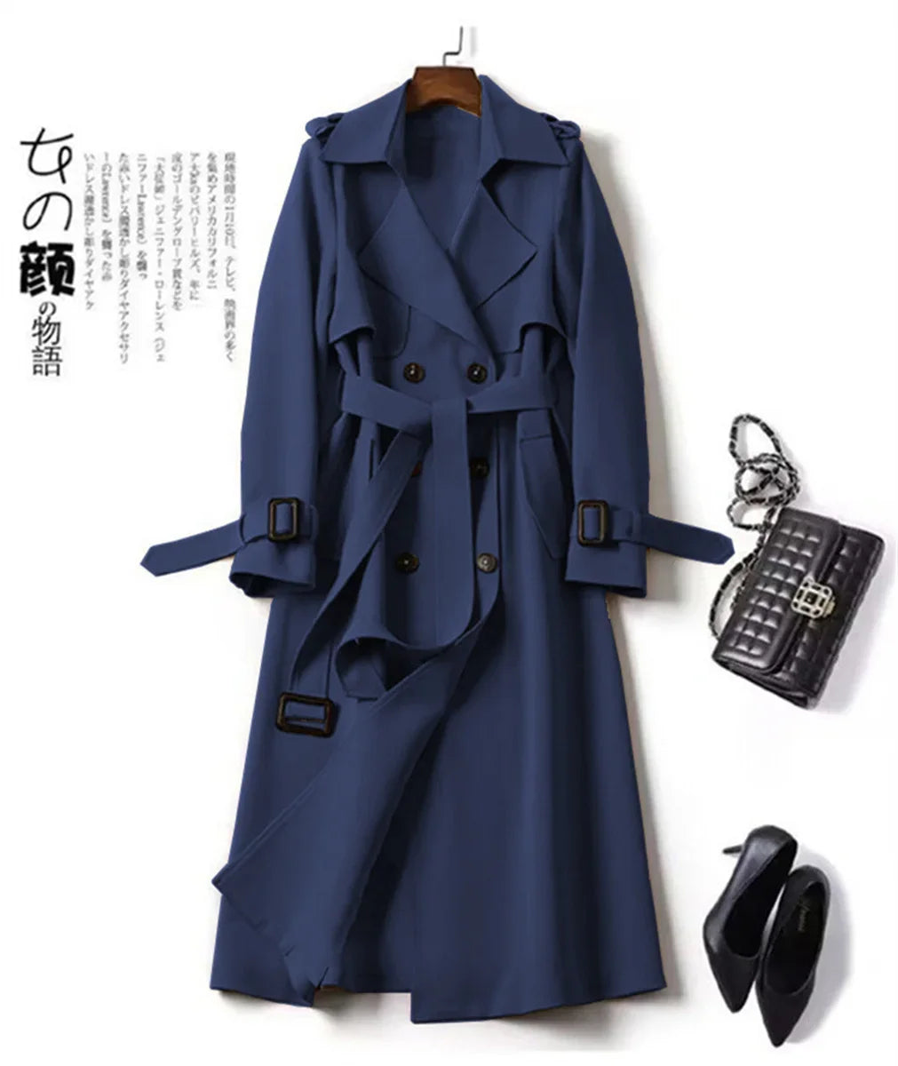 Manteau long femme élégant coupe ample – vue 6