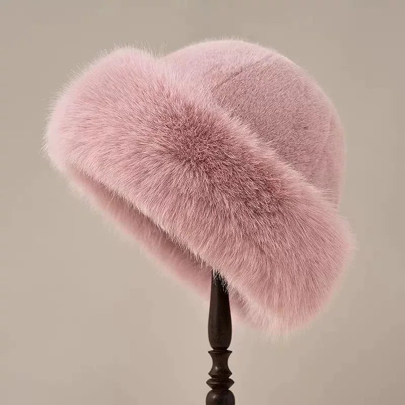 Bonnet fausse fourrure femme