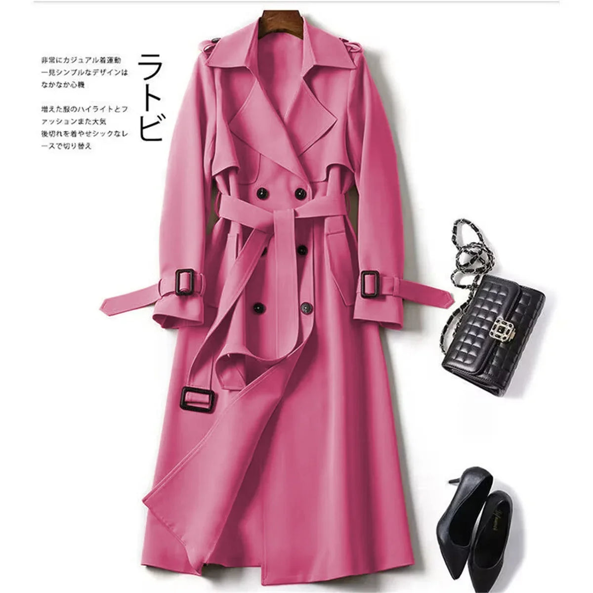 Manteau long femme élégant coupe ample – AMINA MODE