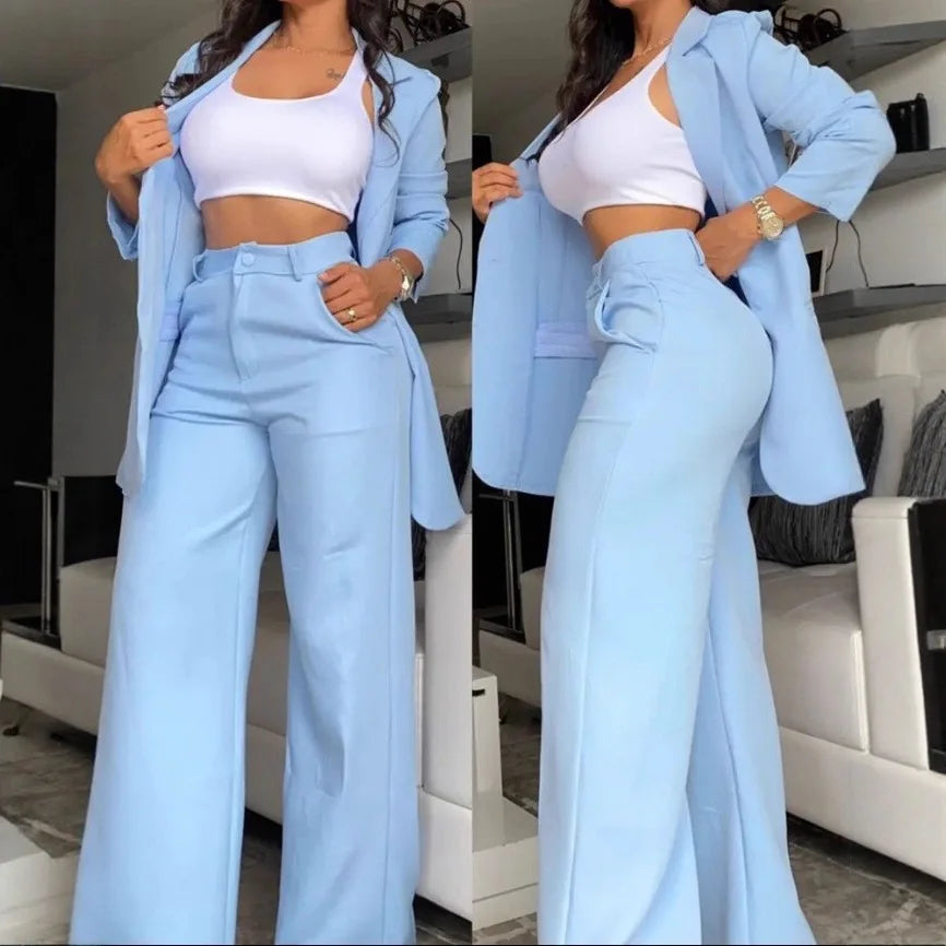 Ensemble tailleur femme blazer et pantalon