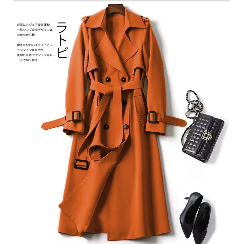 Manteau long femme élégant coupe ample – vue 2