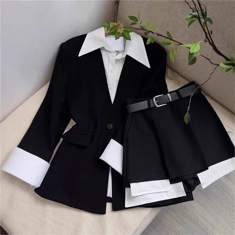 Tailleur jupe femme blazer et mini-jupe – AMINA MODE