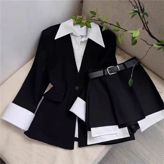 Tailleur jupe femme blazer et mini-jupe – AMINA MODE