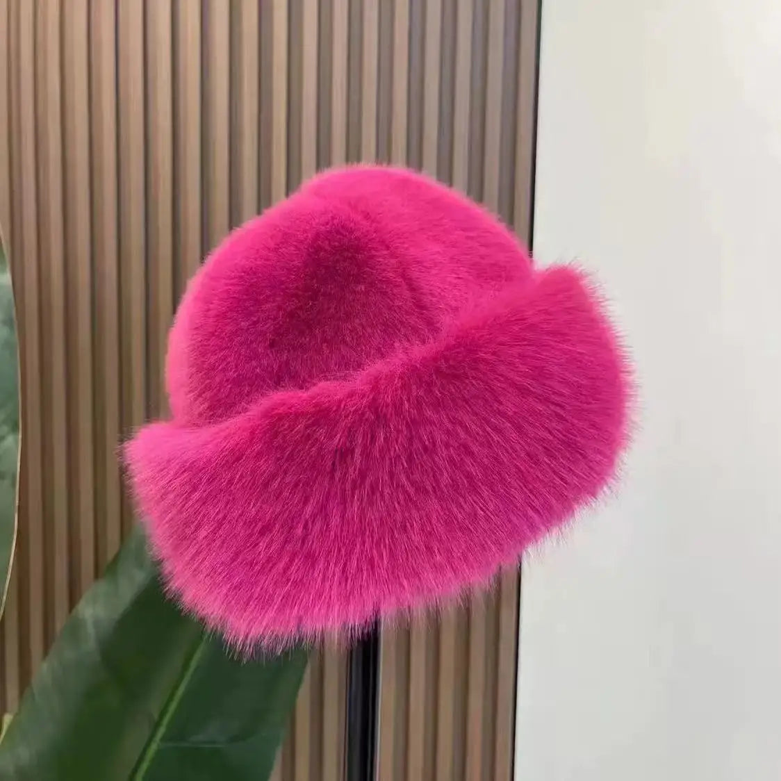 Bonnet fausse fourrure femme