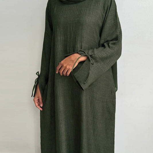 Abaya ample femme coupe droite – AMINA MODE