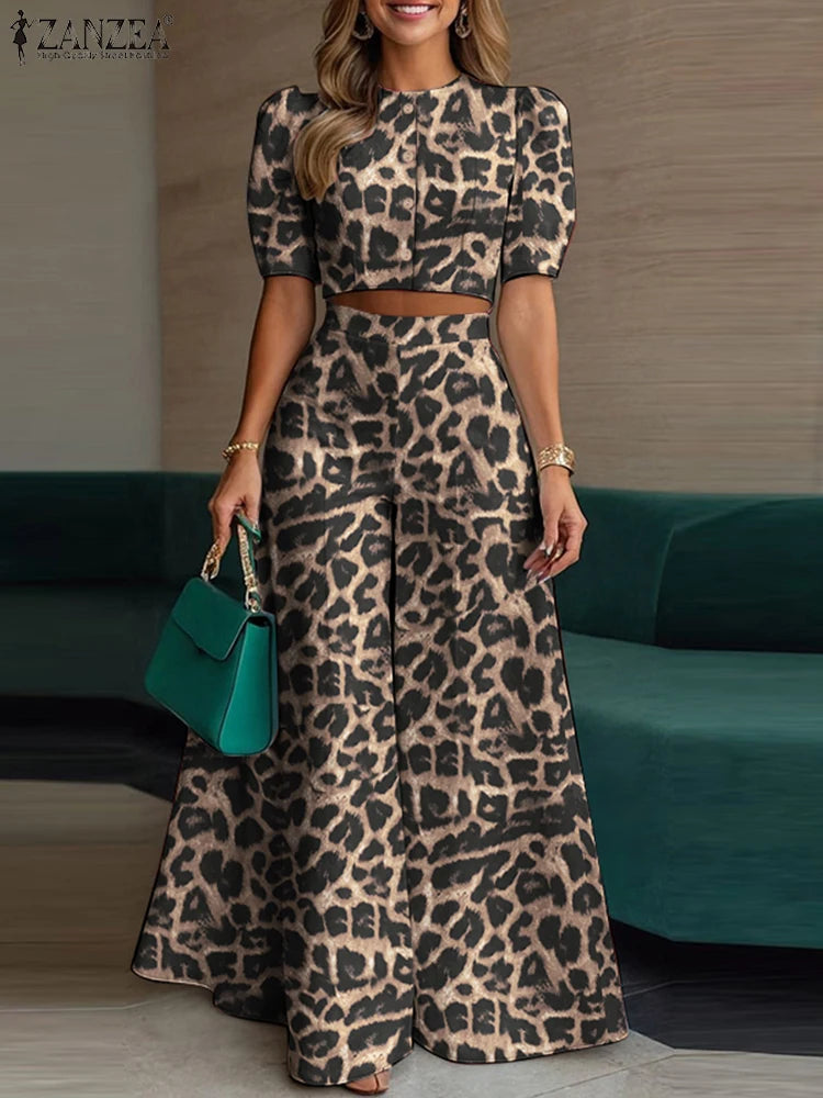 Ensemble femme haut court et pantalon large