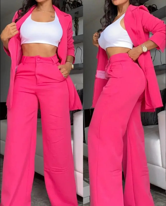Ensemble tailleur femme blazer et pantalon